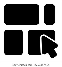 Interface Single Icon Glyph Black