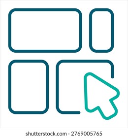 Interface Single Icon Line Color