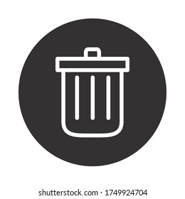 Interface Symbols Concept Trash Can Icon Stock Vector (Royalty Free ...