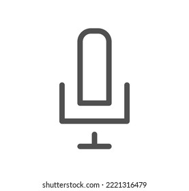 Interface and technology icon outline and linear vector.