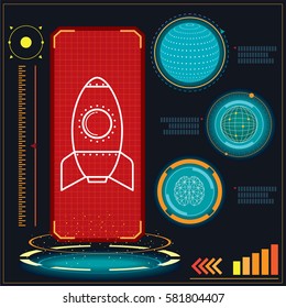 interface technology transport background vector