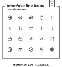 Interface thin line icon. Vector illustration symbol elements for web design and apps.