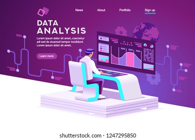 Interface To Tracking Website Interaction. Software Data Interacting With Infographic, Database Or Desktop Graphs. Retail Management, Order Chart Of Virtual Shopping. Statistics Vector Illustration