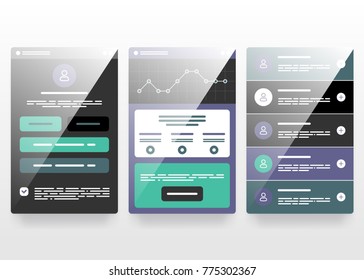 Interface UI design for app development Vector