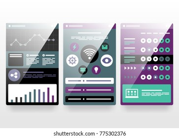 Interface UI design for app development Vector