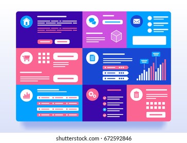 Interface UI design. Virtual technology. Vector illustration.