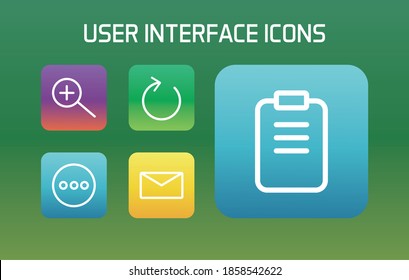 interface user set block gradient style icons vector illustration design