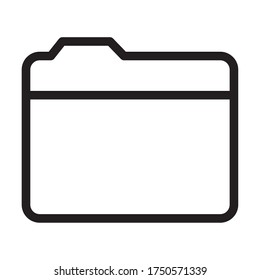 interface user ui concept, document folder icon over white background, line style, vector illustration