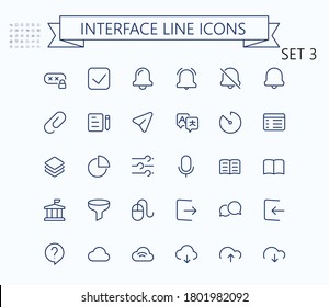 Mini-Linien-Icons für Interface-Vektorgrafik-Symbole. 24 x 24 Pixel. Pixel perfekt. Bearbeitbarer Strich.