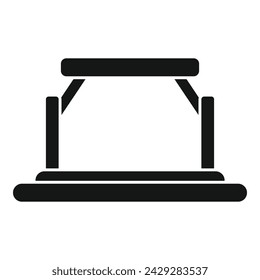 Interface vr platform icon simple vector. Game tech cyber. Glass future projection