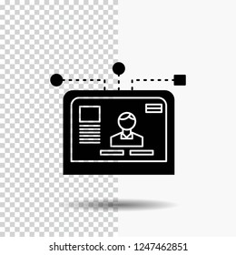 interface, website, user, layout, design Glyph Icon on Transparent Background. Black Icon