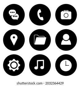 interface white vector icon set