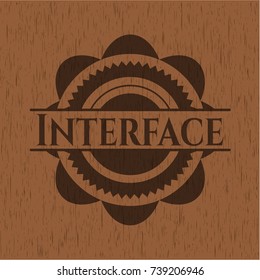 Interface wood emblem. Retro