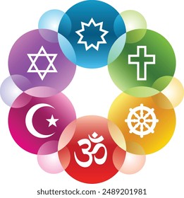 Interfaith Flag Logo Religion Concept Design