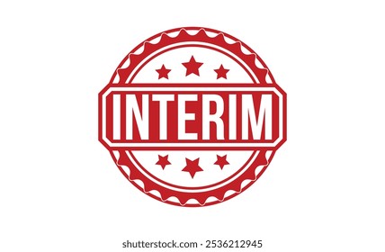 INTERIM rubber stamp on white background. INTERIM Stamp.
