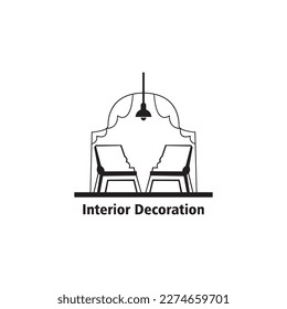 interior abstract logo design house vector illustration