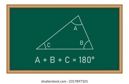 Innenwinkel in einem Dreieck entspricht dem geraden Winkel von 180 Grad. Mathematische Ressourcen für Lehrer und Schüler.