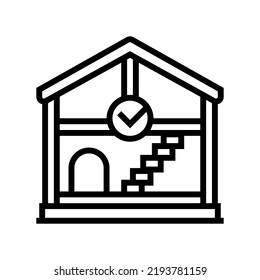 interior architecture room design line icon vector. interior architecture room design sign. isolated contour symbol black illustration