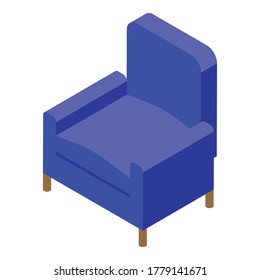 Interior armchair icon. Isometric of interior armchair vector icon for web design isolated on white background