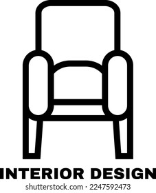 Interior armchair logo vector design