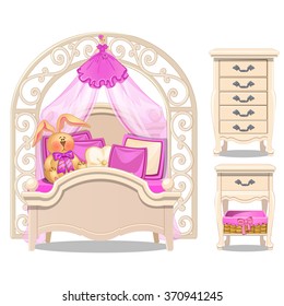 El interior de la habitación para bebés. Vector.