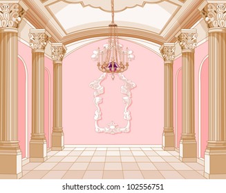 Interior of the ballroom of magic castle