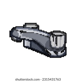 interior bathroom faucet game pixel art retro vector. bit interior bathroom faucet. old vintage illustration