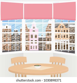 Interior of the bay window