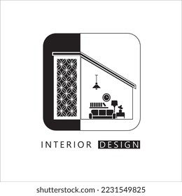 interior black and white logo design