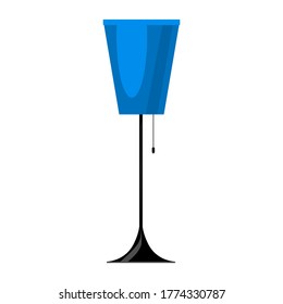 lámpara eléctrica azul interior.aislada en blanco.vector.