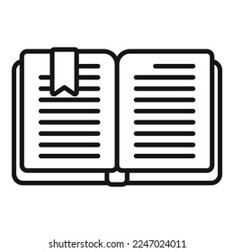 Interior book mark icon outline vector. Favorite mark. App story