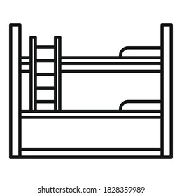 Icono de la litera interior. Esbozar icono vectorial de la litera interior para el diseño web aislado en fondo blanco
