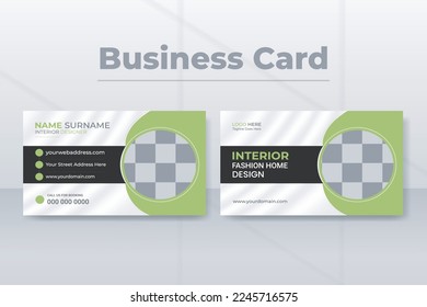 Interior Business Card Design Template, Corporate Real estate Business card