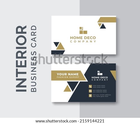 Interior Business Card Design Template, Corporate Real estate Business card modern
