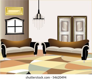 Interior of classic living-room