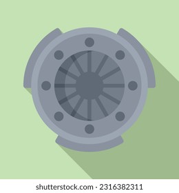 Interior clutch icon flat vector. Auto cover. Automobile repair
