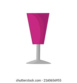 Interior colorful lamp flat style vector isolated illustration. Design elements for cozy interior. Home office decoration. Stylish lamp
