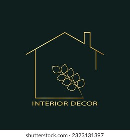 Interior Decor furniture and home logo, trendy logo design, home furniture, home decoration minimal and trendy logo design