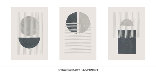 Interior decor poster abstract art. Modern art poster. Vector wallpaper. Geometry abstract. Grey wall poster