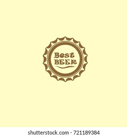 interior decoration. Best beer - text. Logo for beer festival or bar promotion.