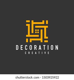 interior decoration logo - vector illustration