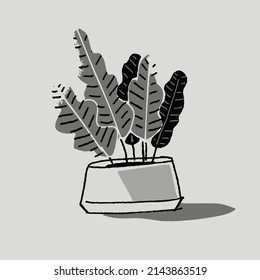 Mechón de decoración interior. Diseño decorativo de ilustración vectorial.