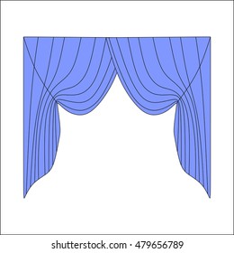  interior decoration textiles sketch. curtains. interior textiles. 