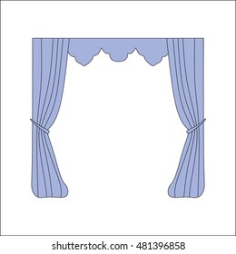  interior decoration textiles sketch. curtains. interior textiles. 