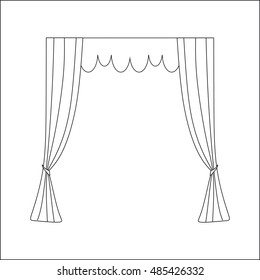  interior decoration textiles sketch. curtains. interior textiles. 