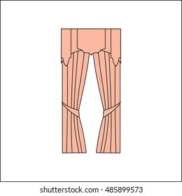  interior decoration textiles sketch. curtains. interior textiles. 