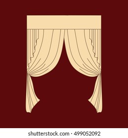  interior decoration textiles sketch. curtains. interior textiles. 
