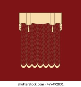  interior decoration textiles sketch. curtains. interior textiles. 