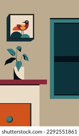Plantas interiores y decorativas Ilustración plana