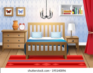 Interior design - big modern bedroom